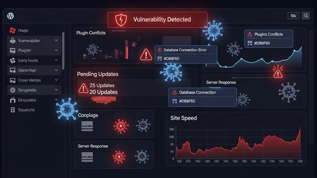 Problemas comuns em sites WordPress sem manutenção mensal